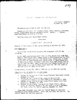 City Council Meeting Minutes, December 26, 1979