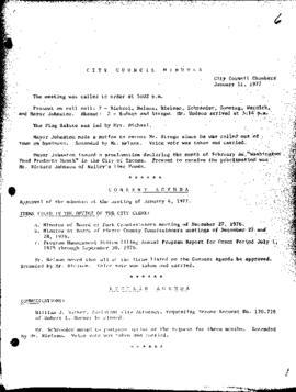 City Council Meeting Minutes, January 11, 1977