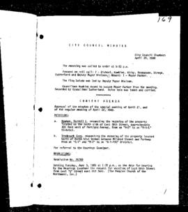 City Council Meeting Minutes, April 29, 1980