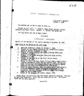 City Council Meeting Minutes, October 7, 1980