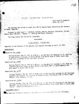 City Council Meeting Minutes, April 19, 1977