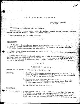 City Council Meeting Minutes, May 4, 1976