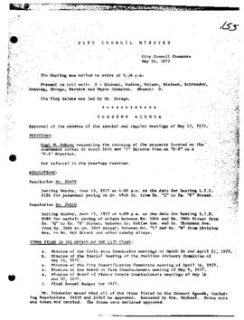City Council Meeting Minutes, May 24, 1977