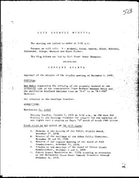 City Council Meeting Minutes, December 12, 1978