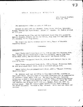 City Council Meeting Minutes, March 14, 1978