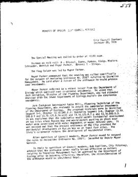 City Council Meeting Minutes, December 28, 1979