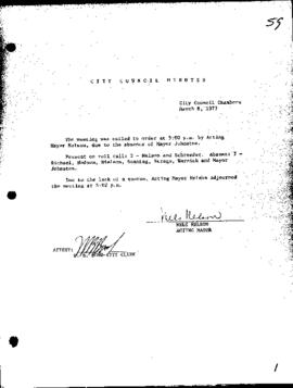 City Council Meeting Minutes, March 8, 1977