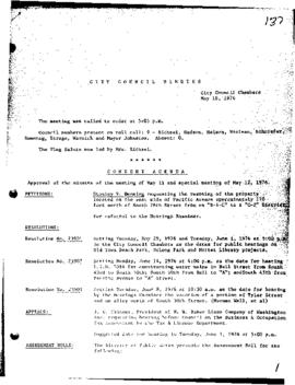 City Council Meeting Minutes, May 18, 1976