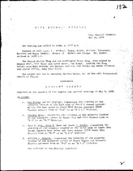 City Council Meeting Minutes, May 16, 1978