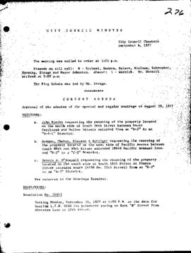 City Council Meeting Minutes, September 6, 1977