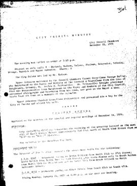 City Council Meeting Minutes, December 21, 1976