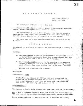 City Council Meeting Minutes, January 31, 1978