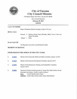 City Council Meeting Minutes, February 5, 2019