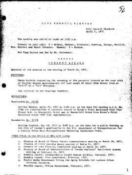 City Council Meeting Minutes, April 5, 1977