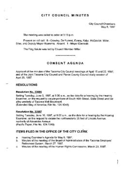 City Council Meeting Minutes, May 6, 1997