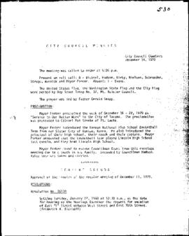 City Council Meeting Minutes, December 18, 1979