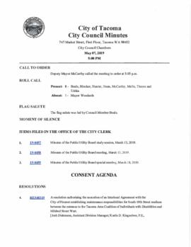 City Council Meeting Minutes, May 7, 2019