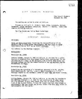 City Council Meeting Minutes, December 28, 1982