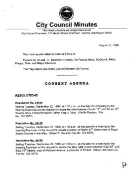 City Council Meeting Minutes, August 11, 1998