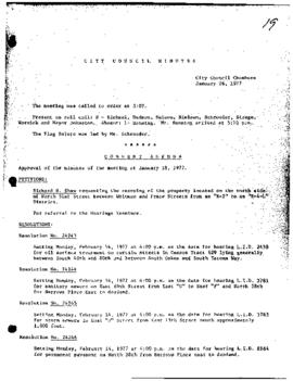 City Council Meeting Minutes, January 26, 1977