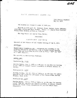 City Council Meeting Minutes, May 15, 1979
