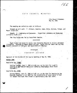 City Council Meeting Minutes, May 31, 1983
