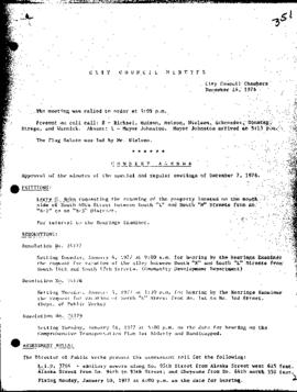 City Council Meeting Minutes, December 14, 1976