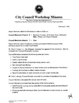 City Council Meeting Minutes, February 6, 1999