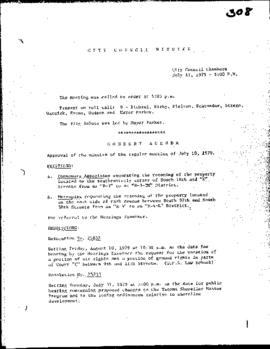 City Council Meeting Minutes, July 17, 1979