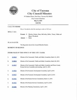 City Council Meeting Minutes, May 21, 2019