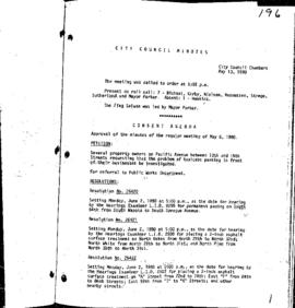 City Council Meeting Minutes, May 13, 1980
