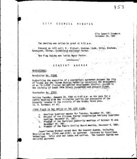 City Council Meeting Minutes, December 29, 1981