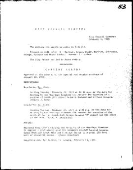 City Council Meeting Minutes, February 6, 1979