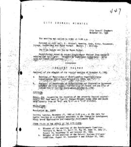 City Council Meeting Minutes, November 12, 1980