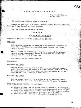 City Council Meeting Minutes, May 17, 1977