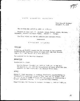 City Council Meeting Minutes, November 14, 1978